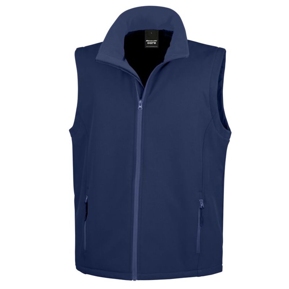 Result Mens Core Printable Soft Shell Bodywarmer / Navy